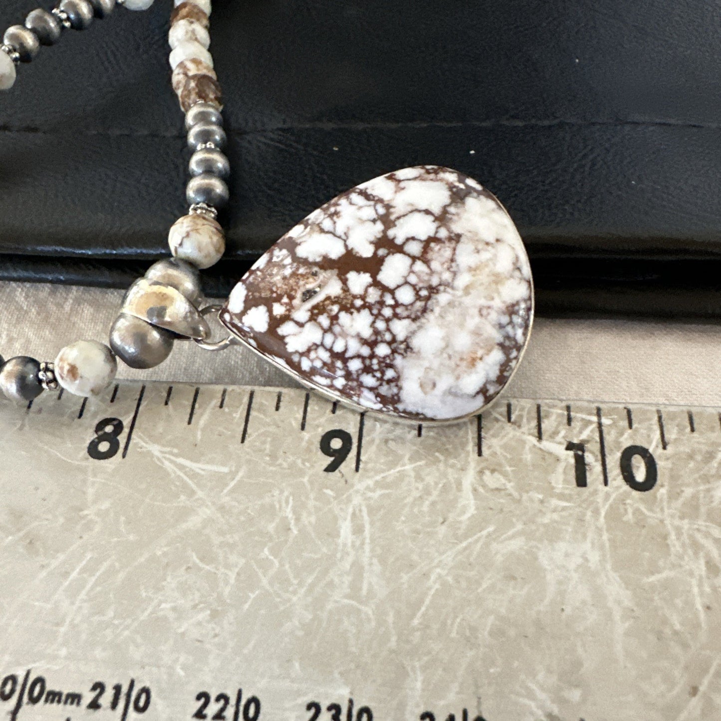 Mens Womens Wild Horse Turquoise Pendant Navajo Sterling Silver Necklace 19574