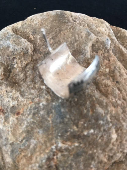 Navajo Sterling Silver Hand Stamped Handcrafted Post Earrings
