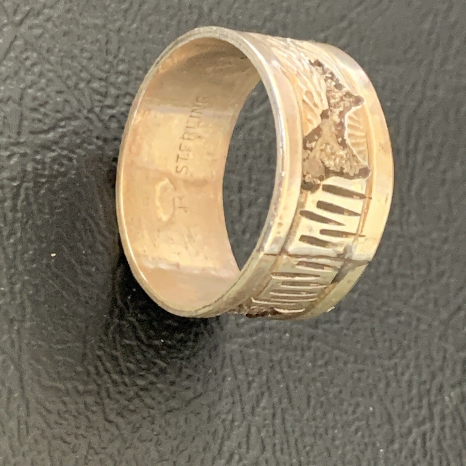 Native American Navajo Sterling Silver Pueblo Ring Size 10 11977N