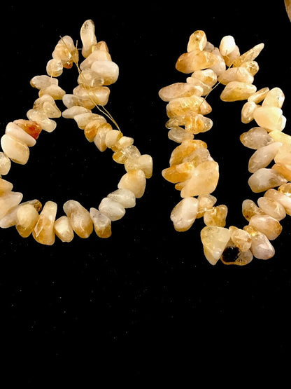 Yellow Citrine Large Strand Chunky Nuggets Bracelet 03851