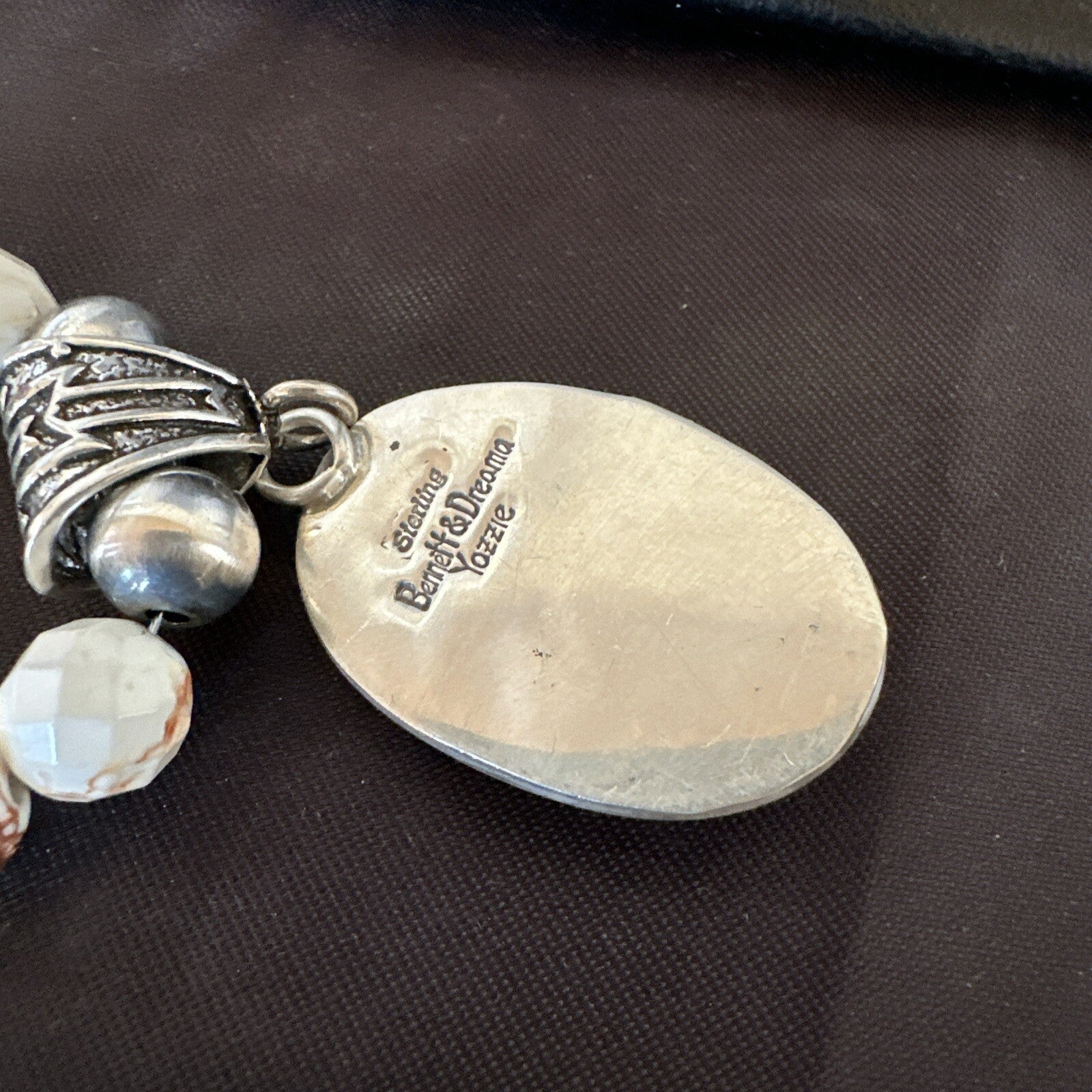 Wild Horse Turquoise Pendant Sterling Silver Beads Howlite Necklace 18031