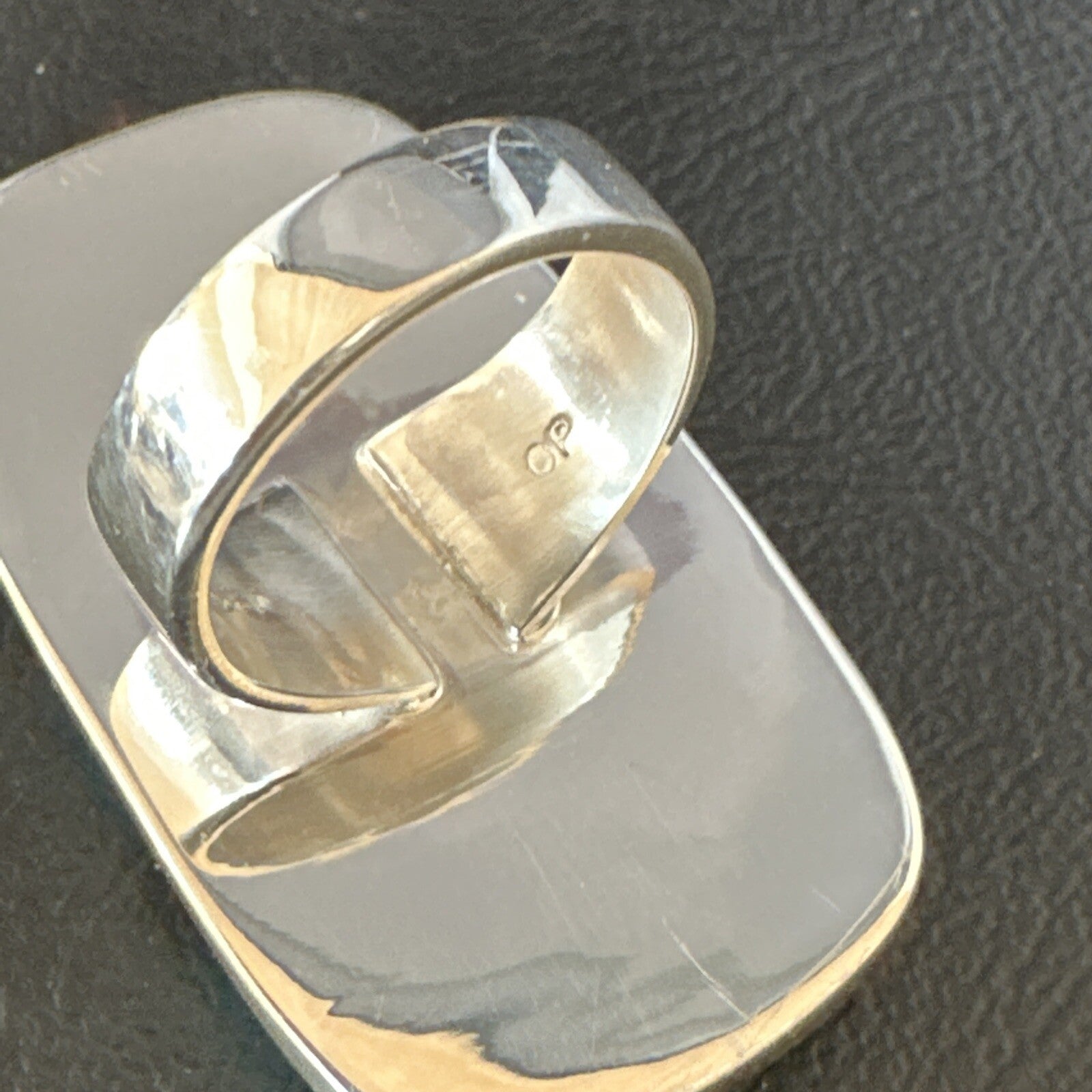 Blue Turquoise #8 Navajo Sterling Silver Ring Size 7 14961