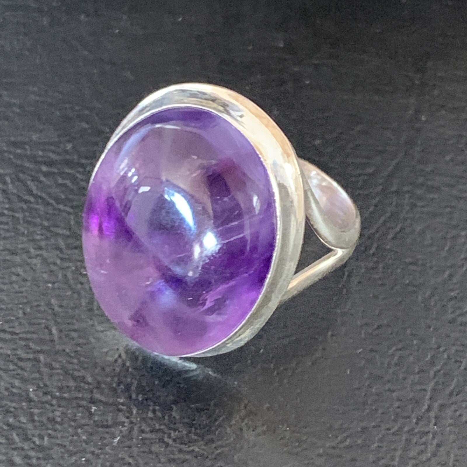 Navajo Purple Amethyst Sterling Silver Ring Size 8.5 12943