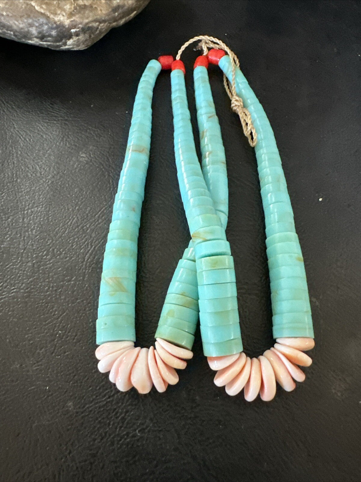 Set Of Jaclas Only Men Santo Domingo Coral Spiny Turquoise 4.5” 17847