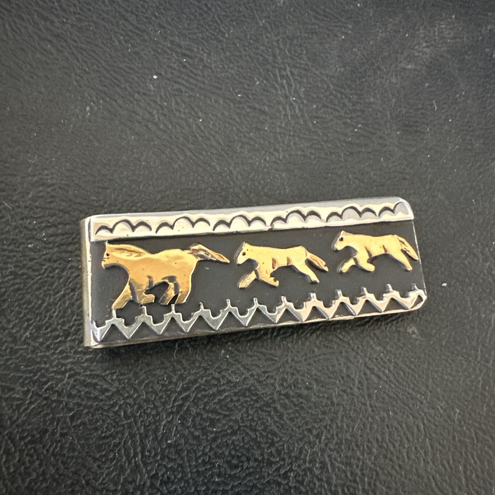 Money Clip Running Horse Native American Navajo Sterling Silver T&R Singer 17824