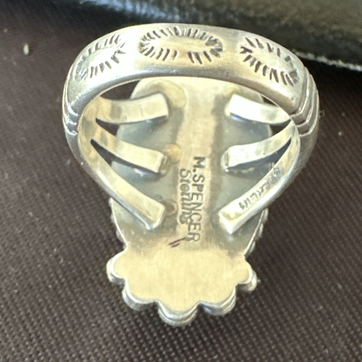 Blue Kingman Turquoise Native American Navajo Sterling Silver Ring Size 6 18594