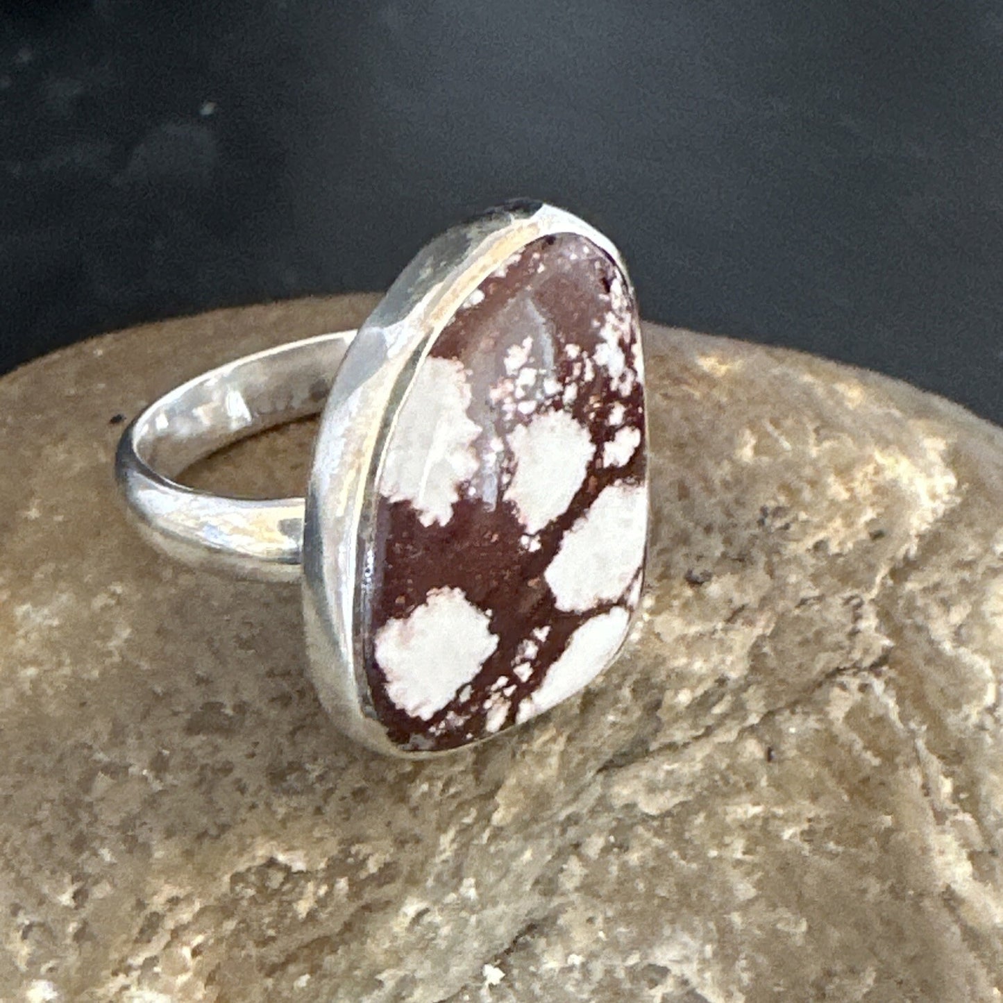 Mens Womens Wild Horse Turquoise Navajo Sterling Silver Ring Sz 8 17342