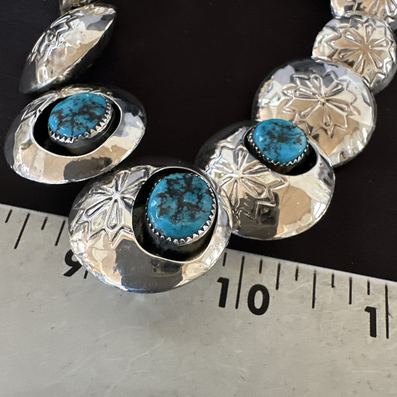 Reversible Coral Turquoise Navajo Sterling Silver Necklace Earrings 24" 17769