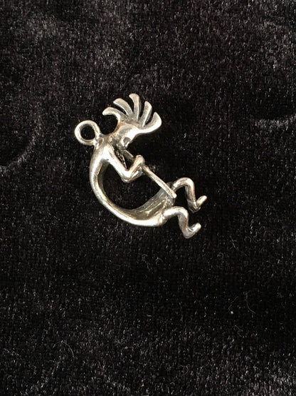 Native American Indian Kokopelli Navajo Sterling Silver Pendant 17692