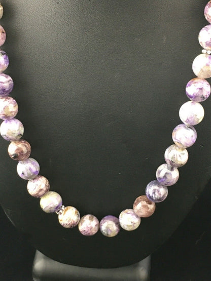 Purple Charoite Navajo Sterling Silver Necklace 20" 1777