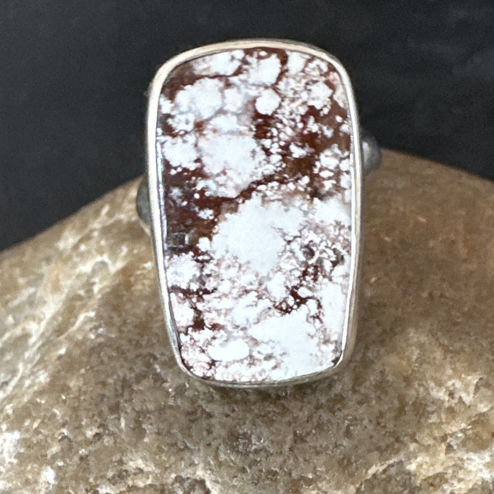 Mens Womens Wild Horse Turquoise Navajo Sterling Silver Ring Sz 7 17345