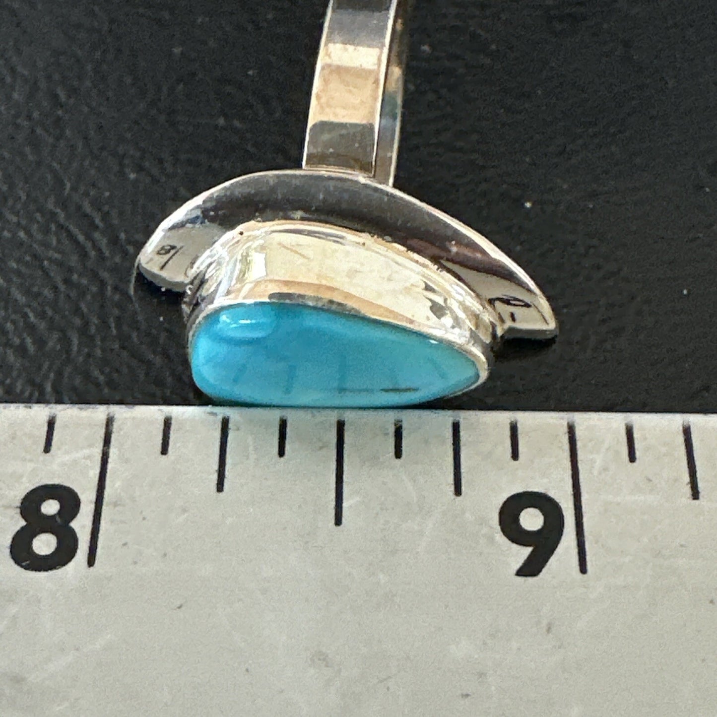 WoMens Sterling Silver Robin Egg Blue Kingman Turquoise Ring Size 9 17734