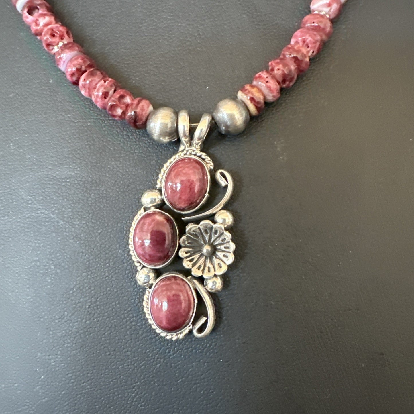 Sterling Purple Spiny Sugilite Pendant Navajo Silver Necklace 19608
