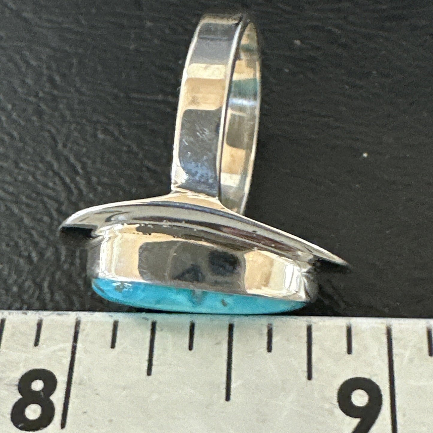 WoMens Sterling Silver Robin Egg Blue Kingman Turquoise Ring Size 9 17733