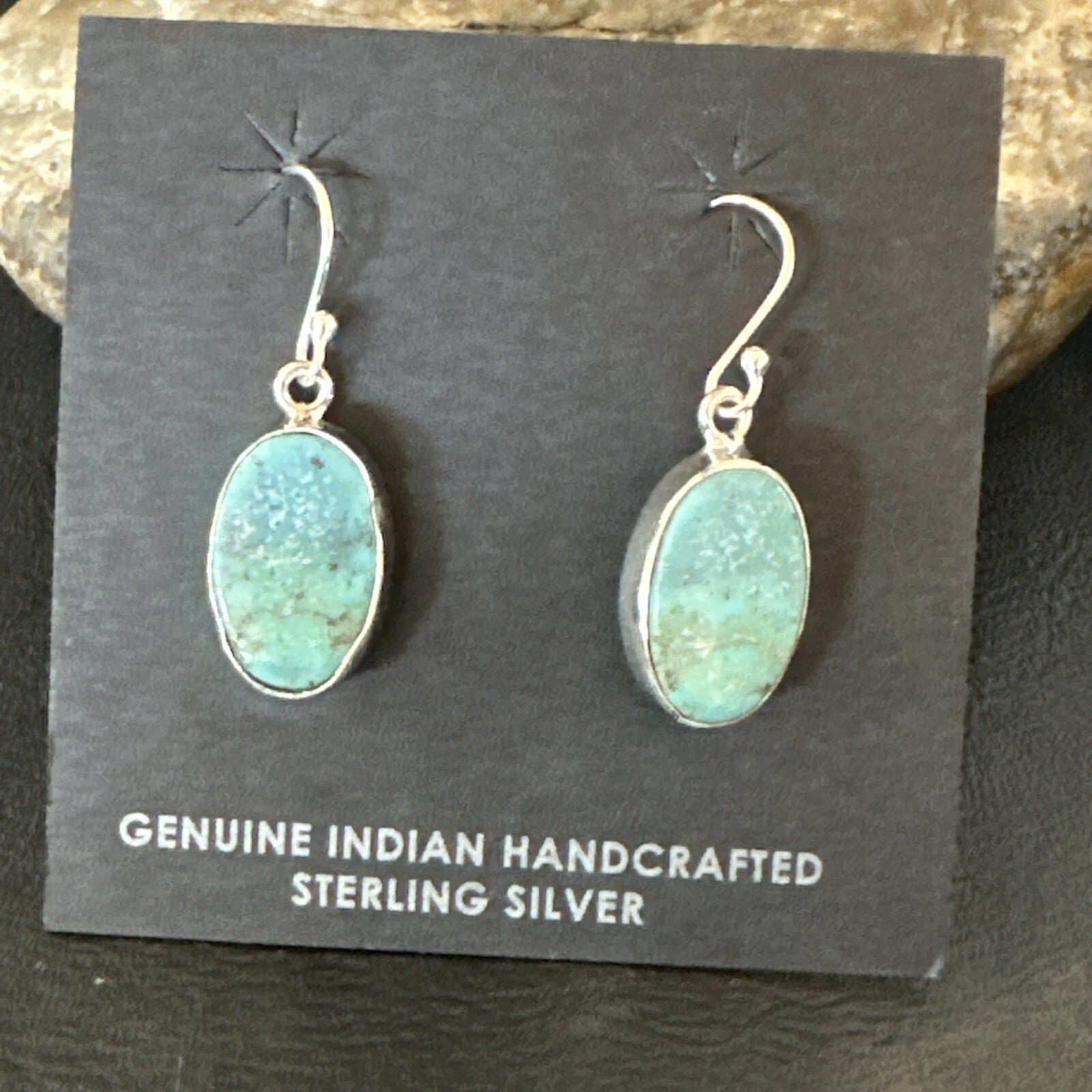 Gorgeous Blue Sterling Silver Denim Lapis Dangle Earrings 1” 15809