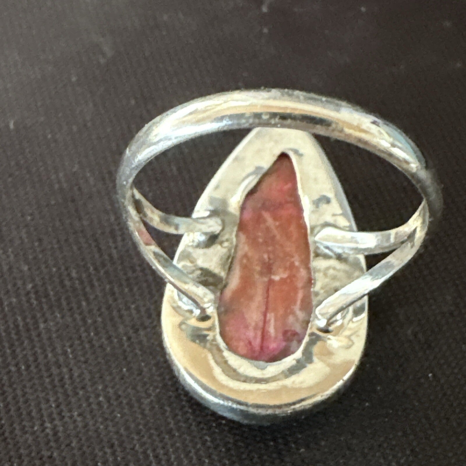 Blue Turquoise Spiny Oyster Southwestern Sterling Silver Ring Size 7 18423