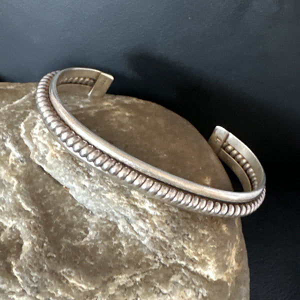 Cuff Bracelet Old Pawn Navajo | Sterling Silver | Authentic Native American Handmade | 15072