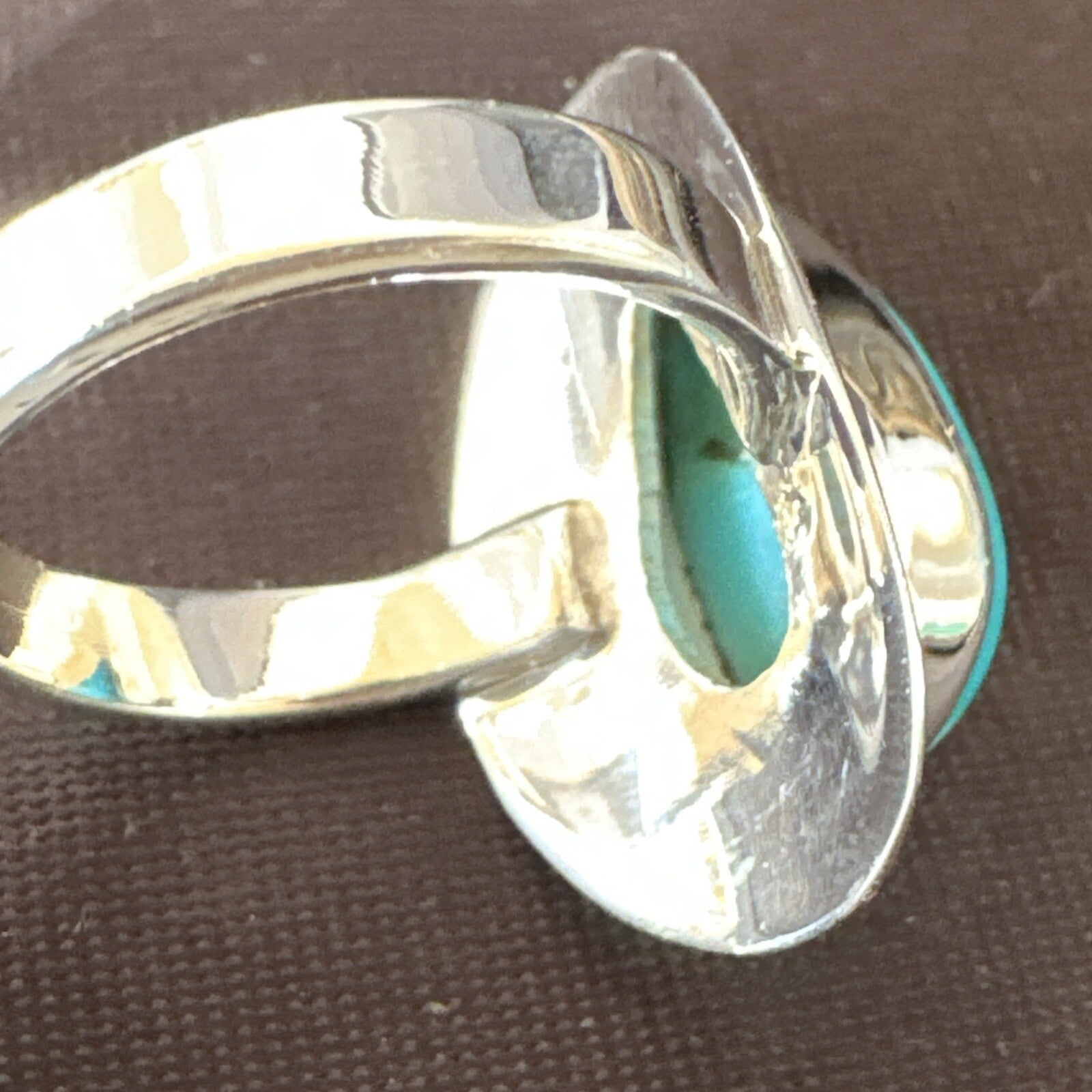 Southwestern Sterling Silver Blue Kingman Turquoise Ring Size 8 18519
