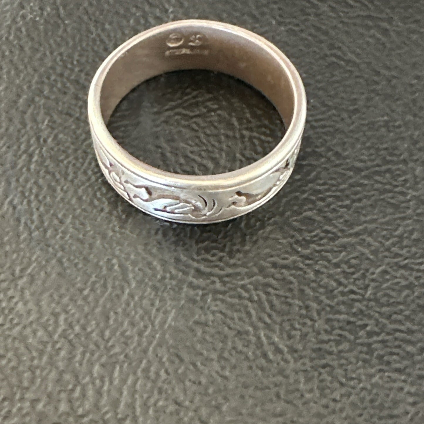 Kokopelli Wedding Band Navajo Sterling Silver Ring Size 9.5 17971