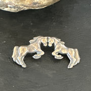 Galloping Horse Pendant Navajo 2" | Sterling Silver | Authentic Native American Handmade | 15453