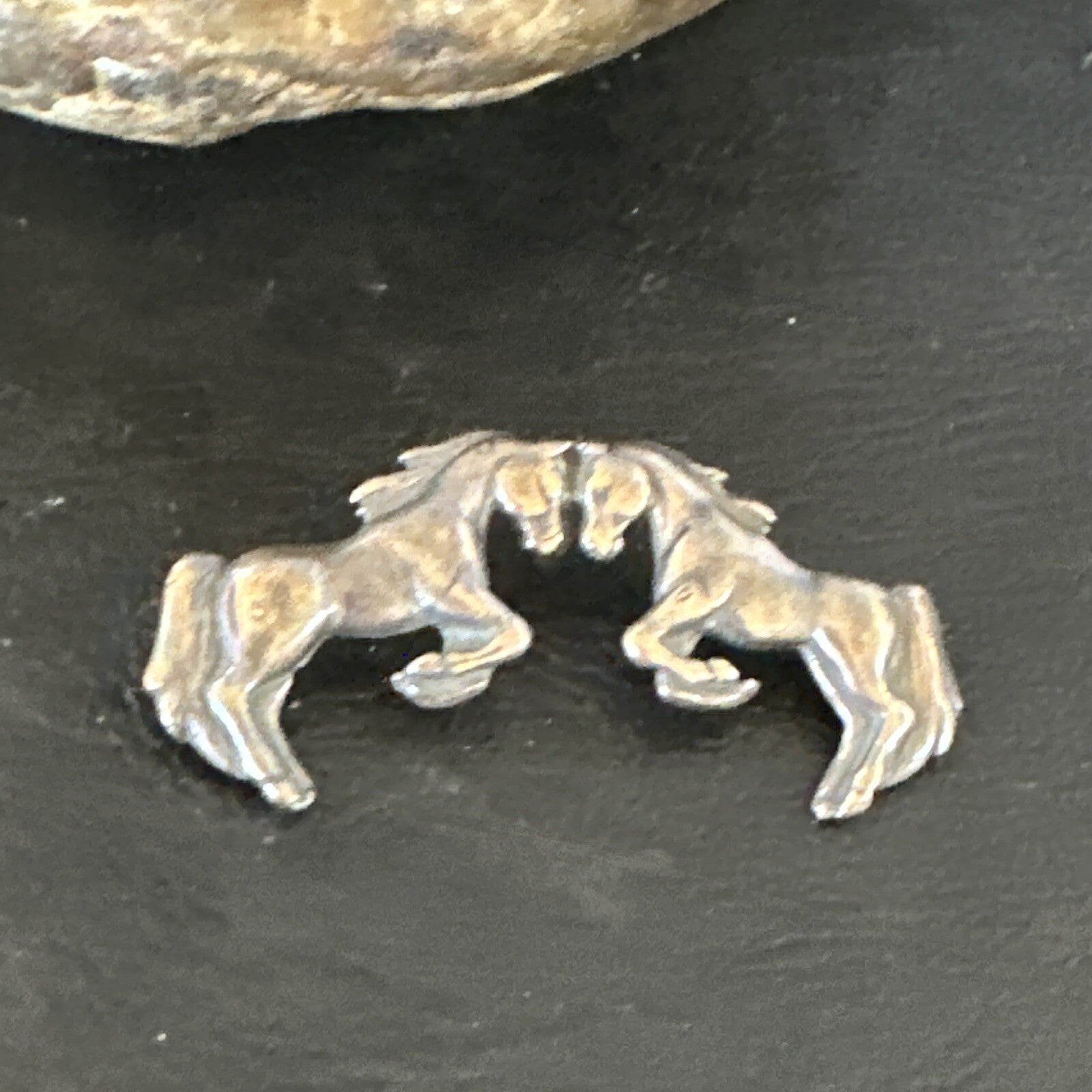 Galloping Horses Pendant Navajo Sterling Silver 2” 15453