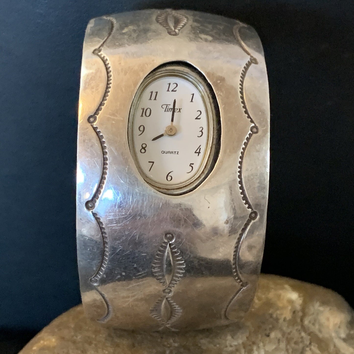 All Sterling Silver Southwestern Watch Tips Bracelet 01458