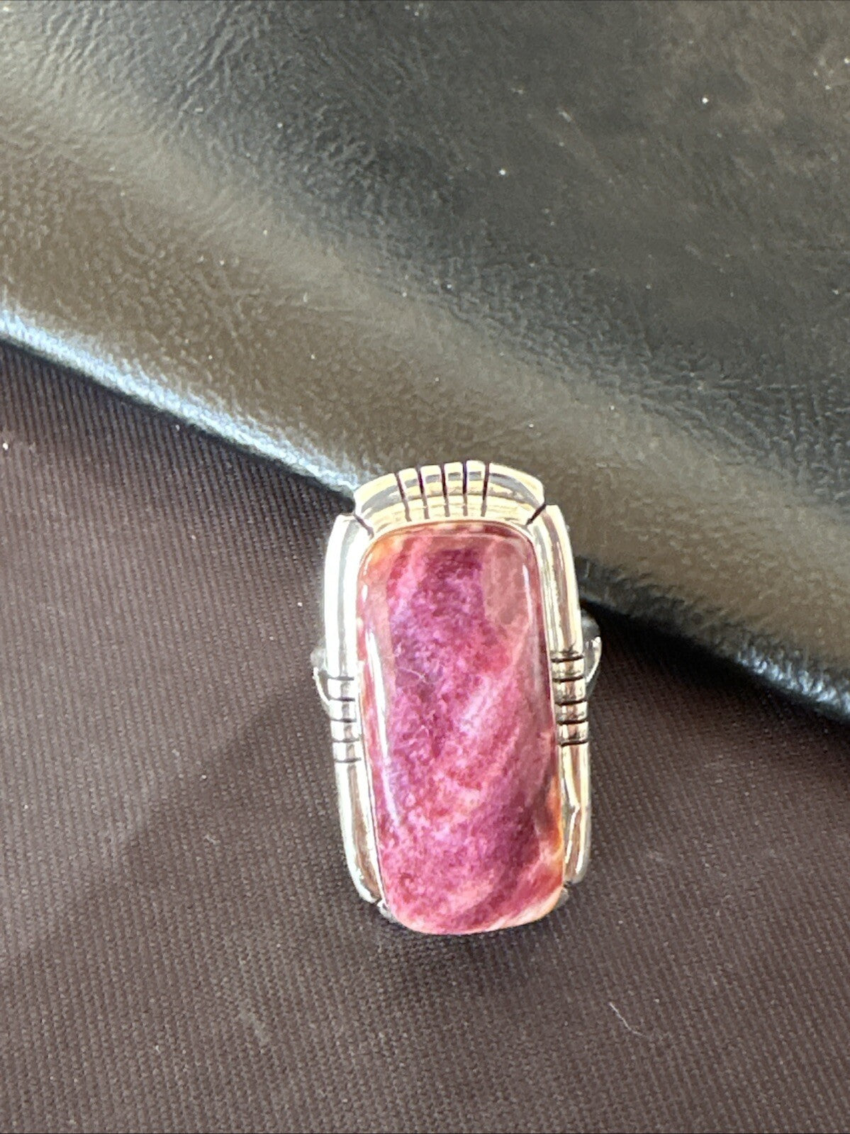 Womens Purple Spiny Oyster Navajo Sterling Silver Ring Size 6.5 18581