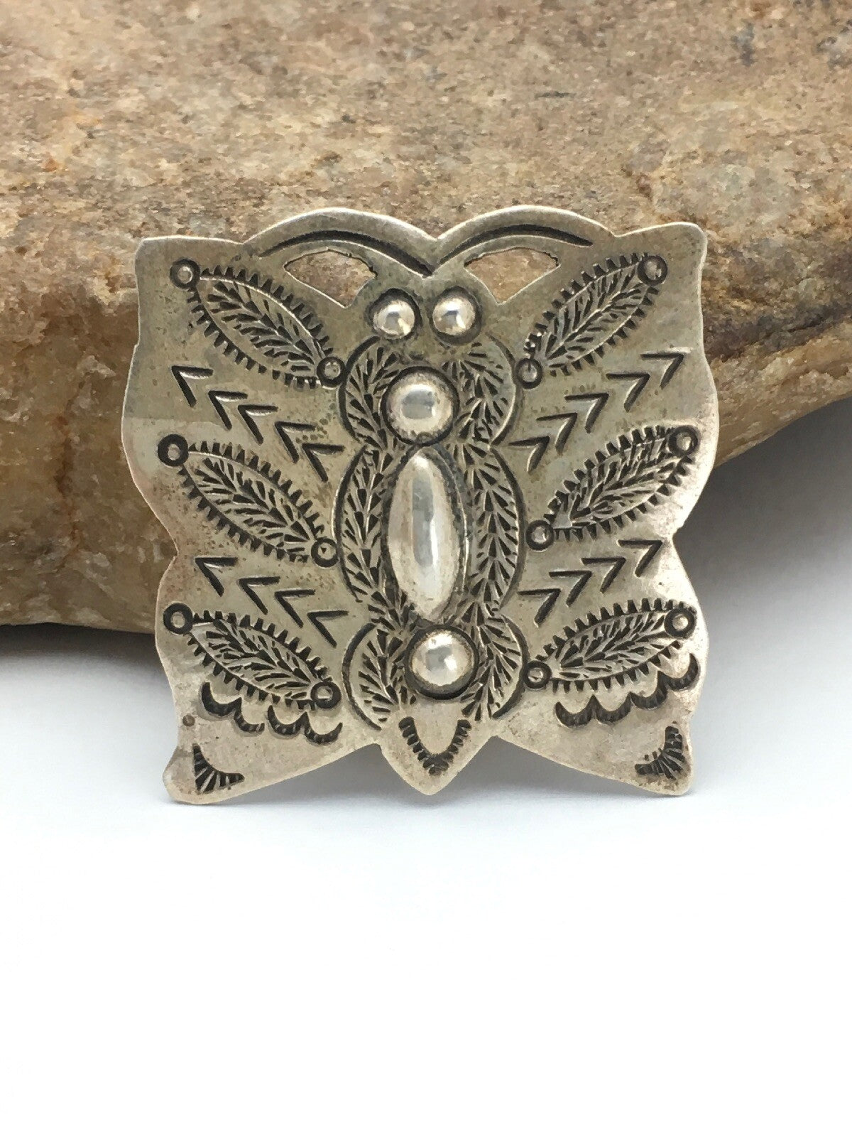Dragonfly Sterling Silver Navajo Pin Pendant 02665