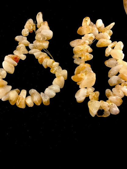 Yellow Citrine Large Strand Chunky Nuggets Bracelet 03851