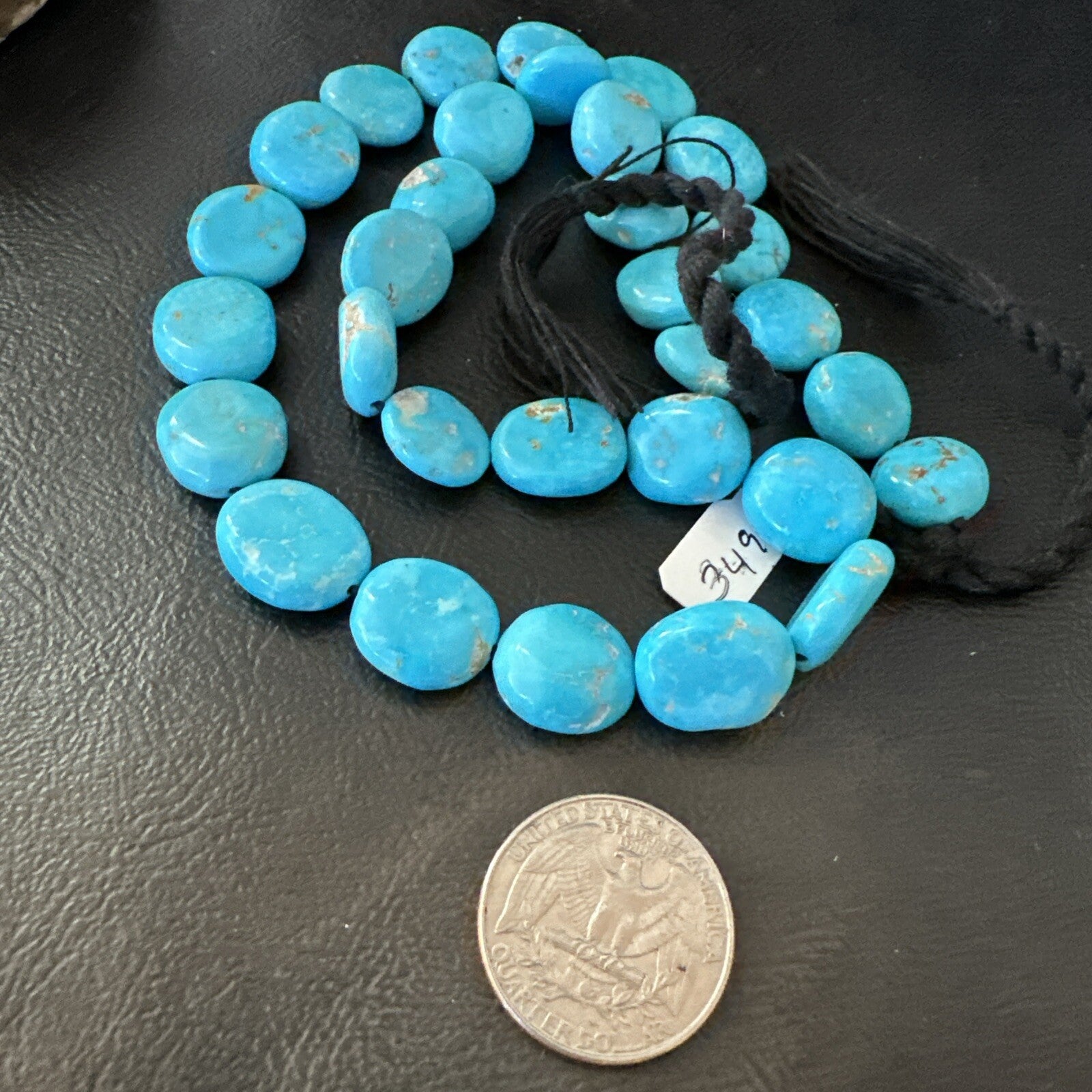 Collectors Authentic Blue Sleeping Beauty Turquoise Beads 18” 18589