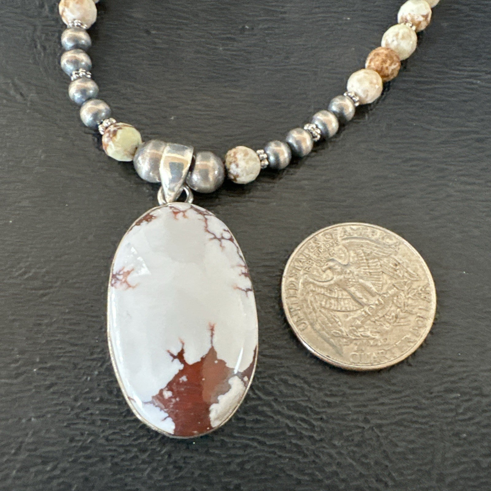 Mens Womens Wild Horse Turquoise Pendant Navajo Sterling Silver Necklace 19542