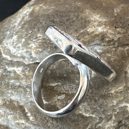 Mens Womens Wild Horse Turquoise Navajo Sterling Silver Ring Sz 8 17347