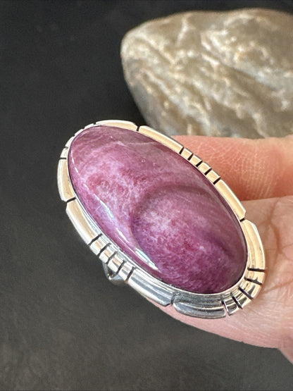 Womens Purple Spiny Oyster Navajo Sterling Silver Ring Size 6.5 18582