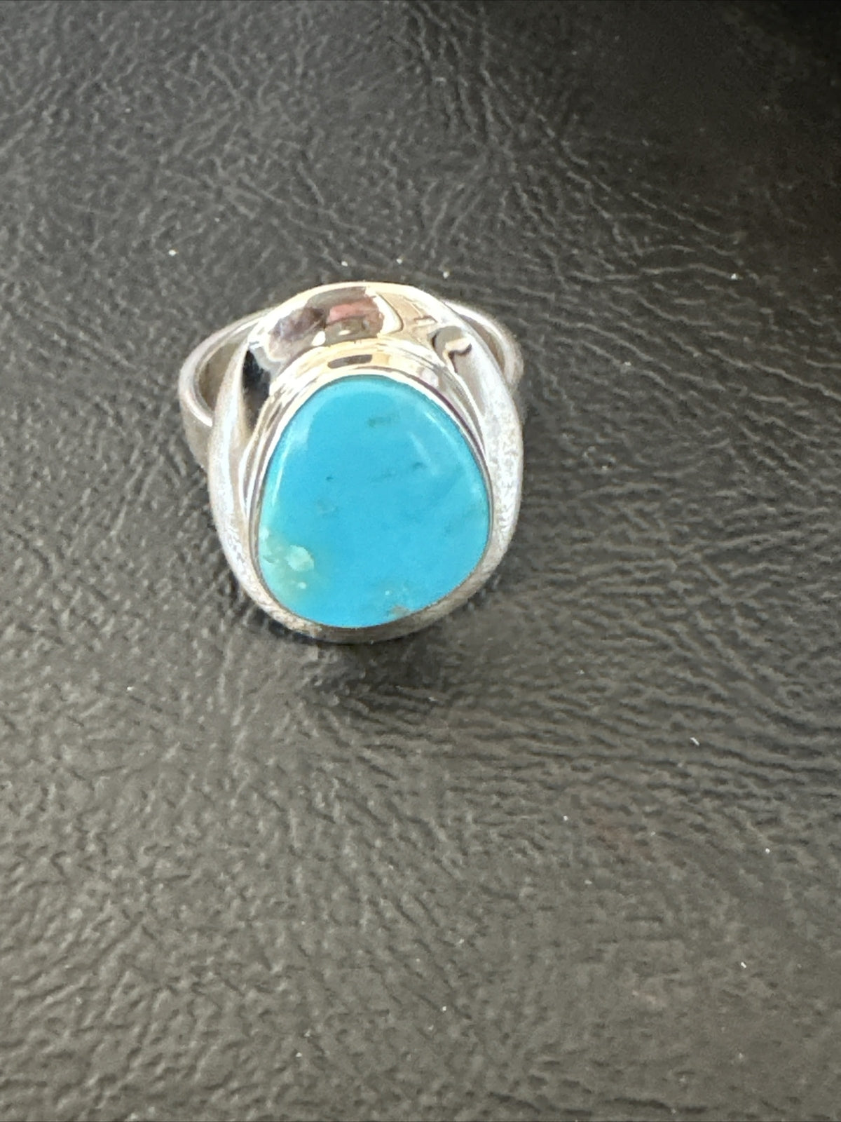 WoMens Sterling Silver Blue Kingman Turquoise Ring Size 7 17682