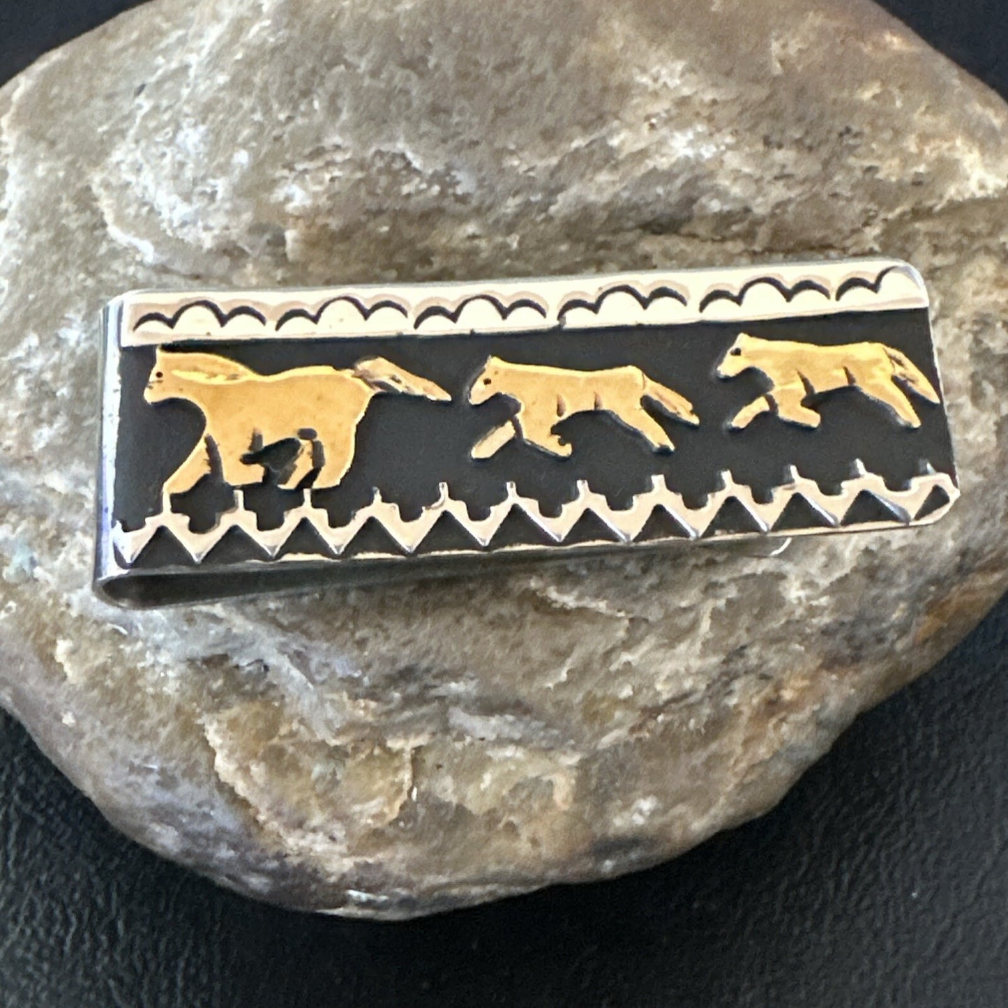Money Clip Running Horse Native American Navajo Sterling Silver T&R Singer 17824