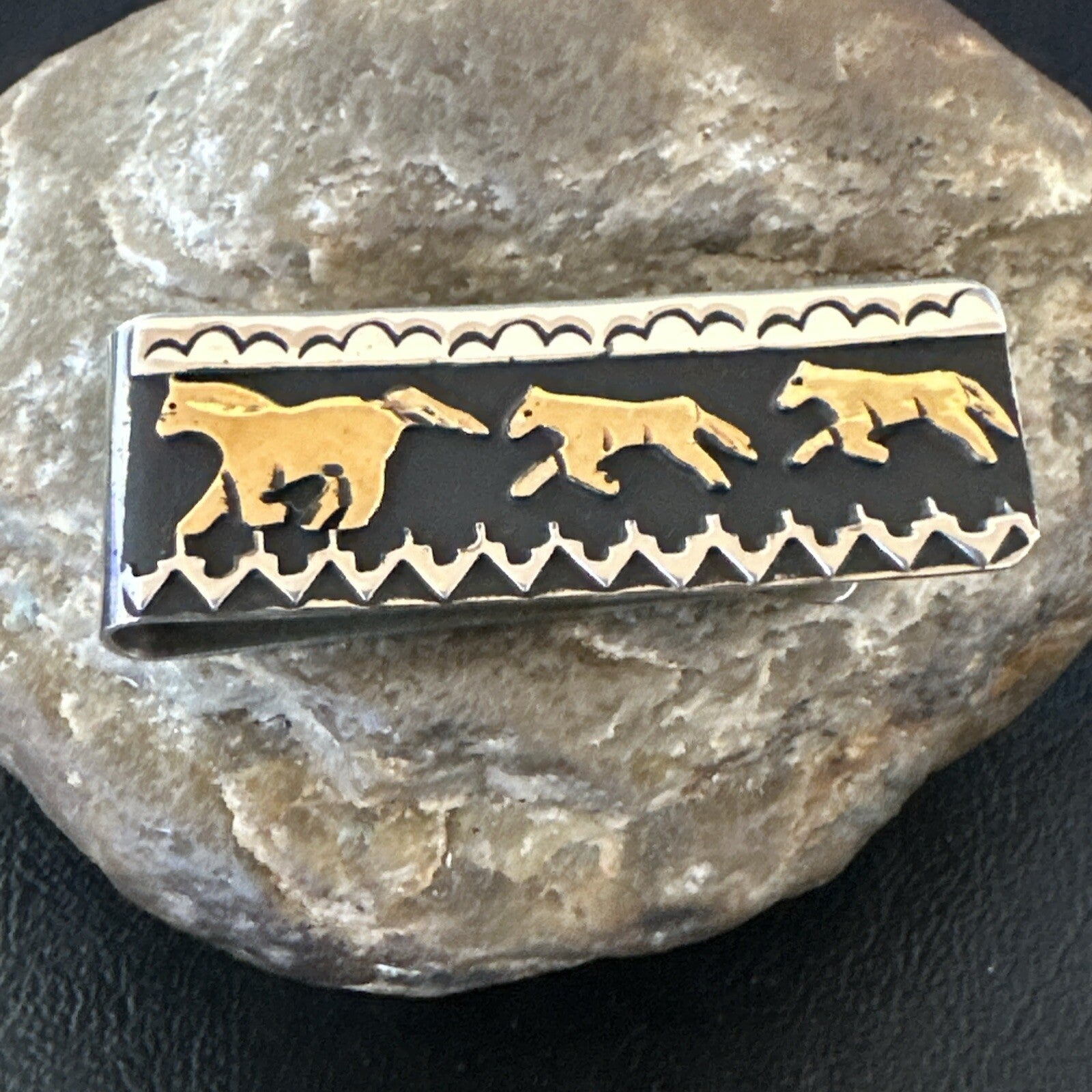 Money Clip Running Horse Native American Navajo Sterling Silver T&R Singer 17824