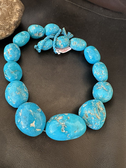 Collectors Authentic Blue Sleeping Beauty Graduated Turquoise Strand 20” 18446