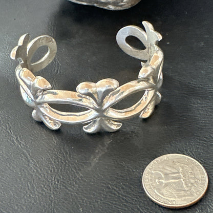 Tufa Cast Mens Womens Navajo Sterling Silver Cuff Bracelet 19689