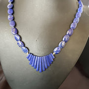 Men's Women's Lapis Lazuli Navajo 23"Necklace | Sterling Silver | Authentic Native American Handmade | 17748