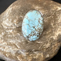 Blue Turquoise#8 Southwestern Ring Size 5 | Sterling Silver | Authentic Native American Handmade | 19729