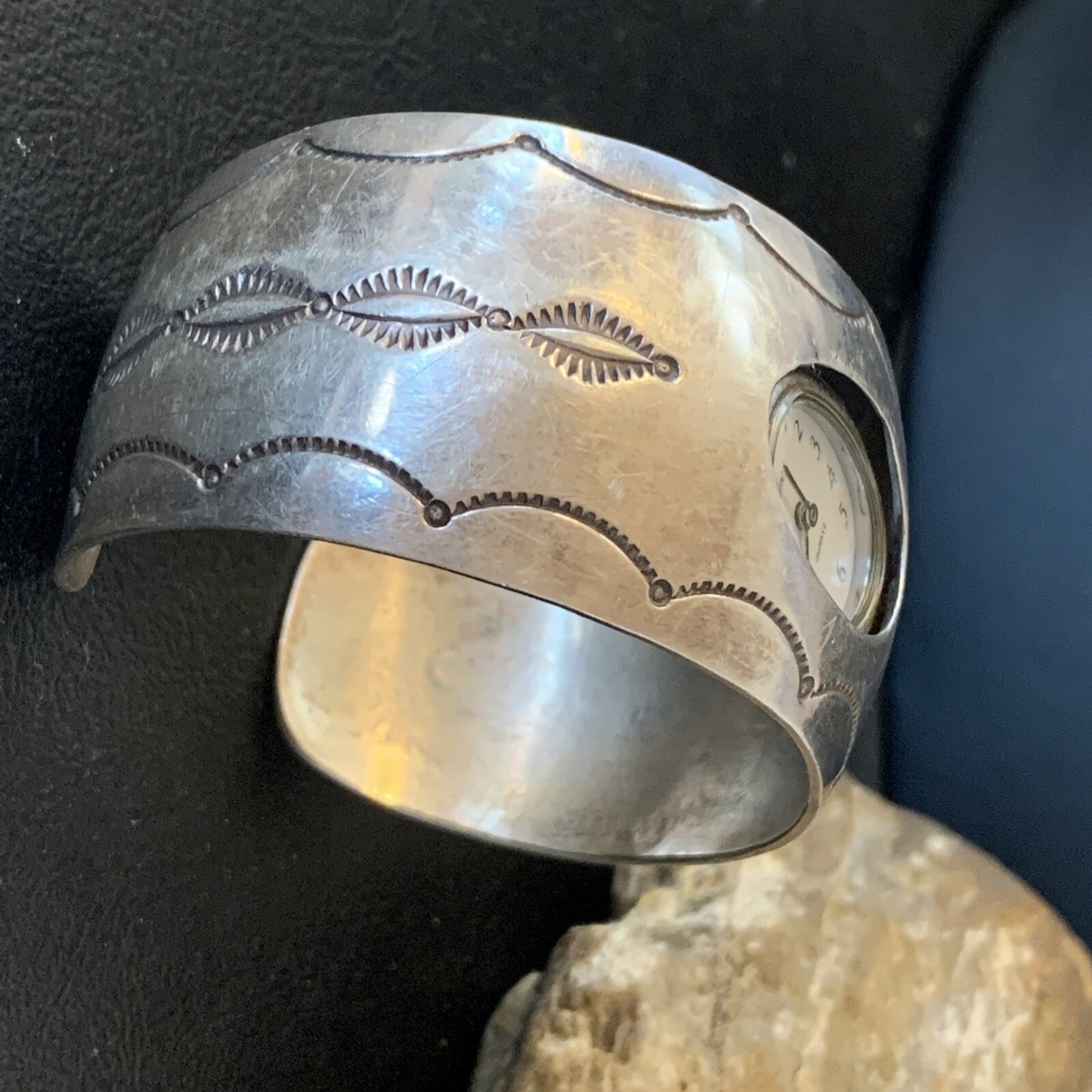 All Sterling Silver Southwestern Watch Tips Bracelet 01458
