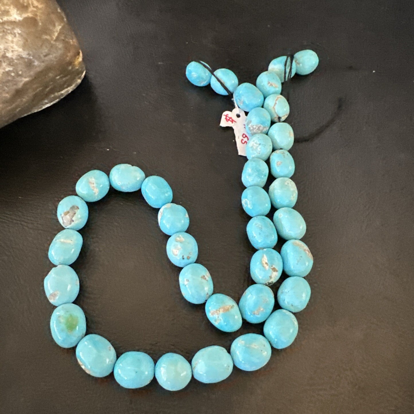 Authentic Blue Sleeping Beauty Turquoise Nugget Strand 18” 18591