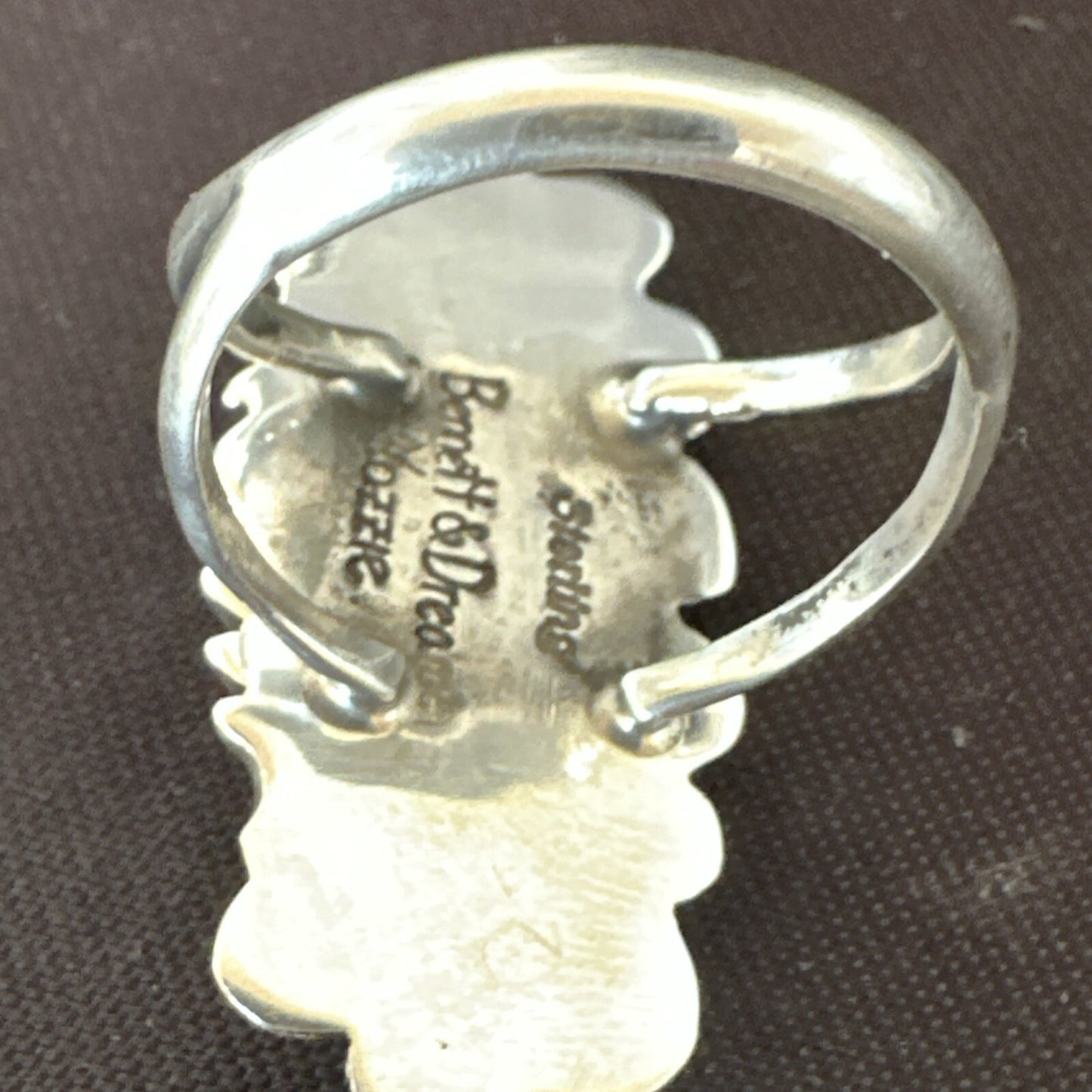 Blue Kingman Turquoise Native American Navajo Sterling Silver Ring Size 8 18634