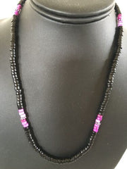 Men's Purple Onyx Necklace | Navajo Sterling Silver | Authentic Native American Handmade | 17" | 430