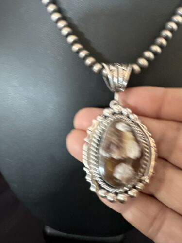 Navajo Wild Horse Necklace Pendant | Sterling Silver | Authentic Native American Handmade | 16754