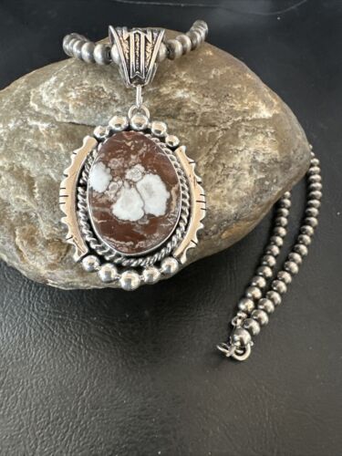 Navajo Wild Horse Necklace Pendant | Sterling Silver | Authentic Native American Handmade | 16755