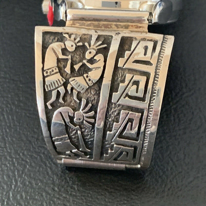 Men's HOPI Native American Sterling Silver Watch Tips Kokopelli Bracelet | Authentic Native American Jewelry | 2093