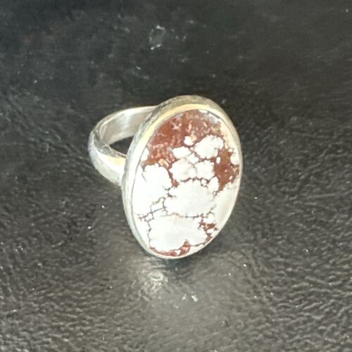 Men's & Women's Wild Horse Turquoise Ring | Navajo Sterling Silver | Sz 7 | Authentic Native American Handmade | 17279