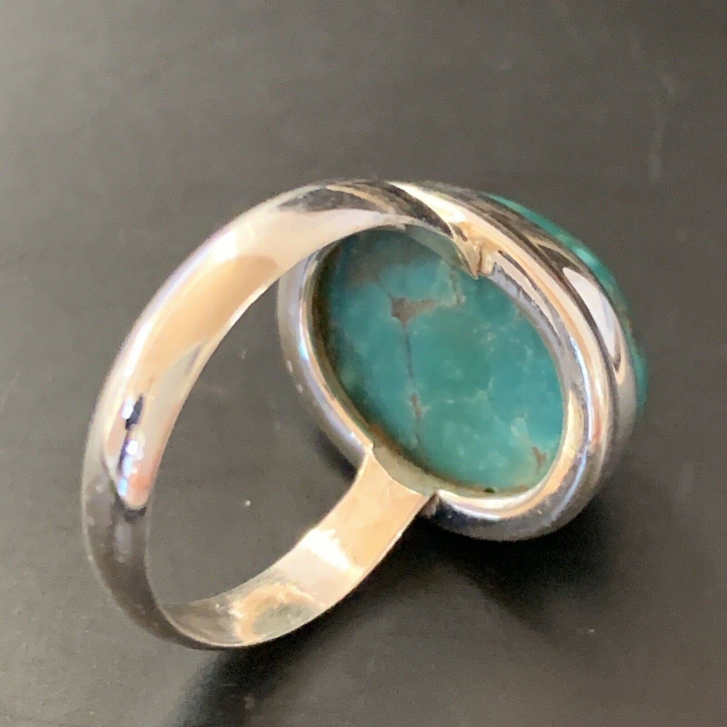 Navajo Spiderweb Blue Turquoise Ring | Sterling Silver | Sz 6 | Authentic Native American Handmade | 11429