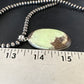 Navajo Green Gaspeite Pendant Necklace | Sterling Silver | Authentic Native American Handmade | 15486